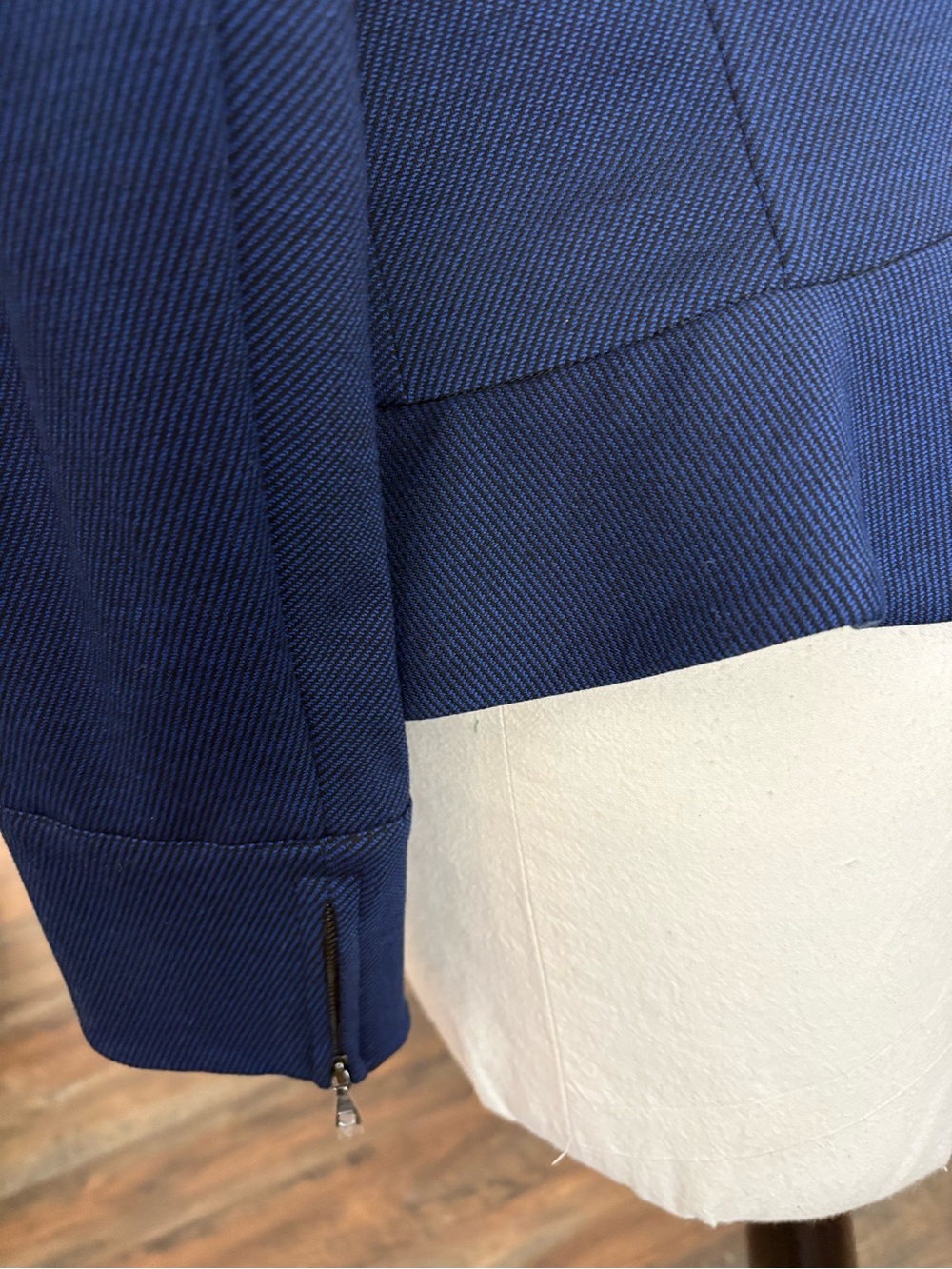 Ann Klein Navy Zip-Front Women's Jacket - Picture 6 of 8